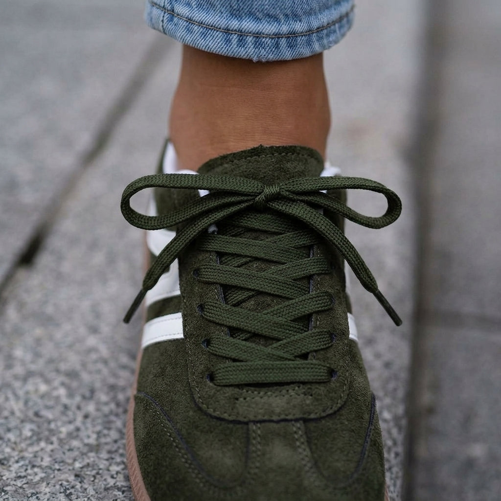 Damen Retro Sneaker Flach Freizeit
