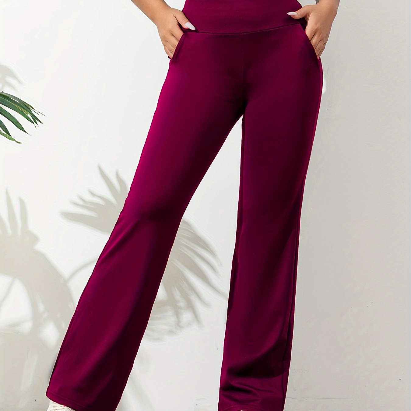 Damen Sporthose Slim Fit Ausgestellt Freizeit Einfarbig