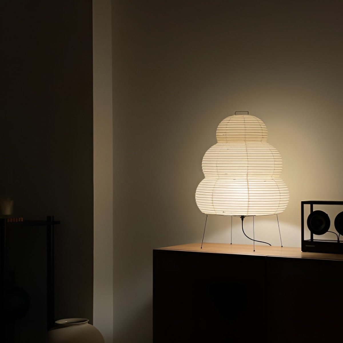 Reispapierlampe Skandinavisch Wohnzimmer Minimalistisch