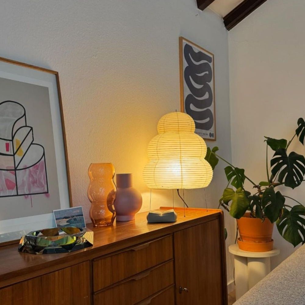 Reispapierlampe Skandinavisch Wohnzimmer Minimalistisch