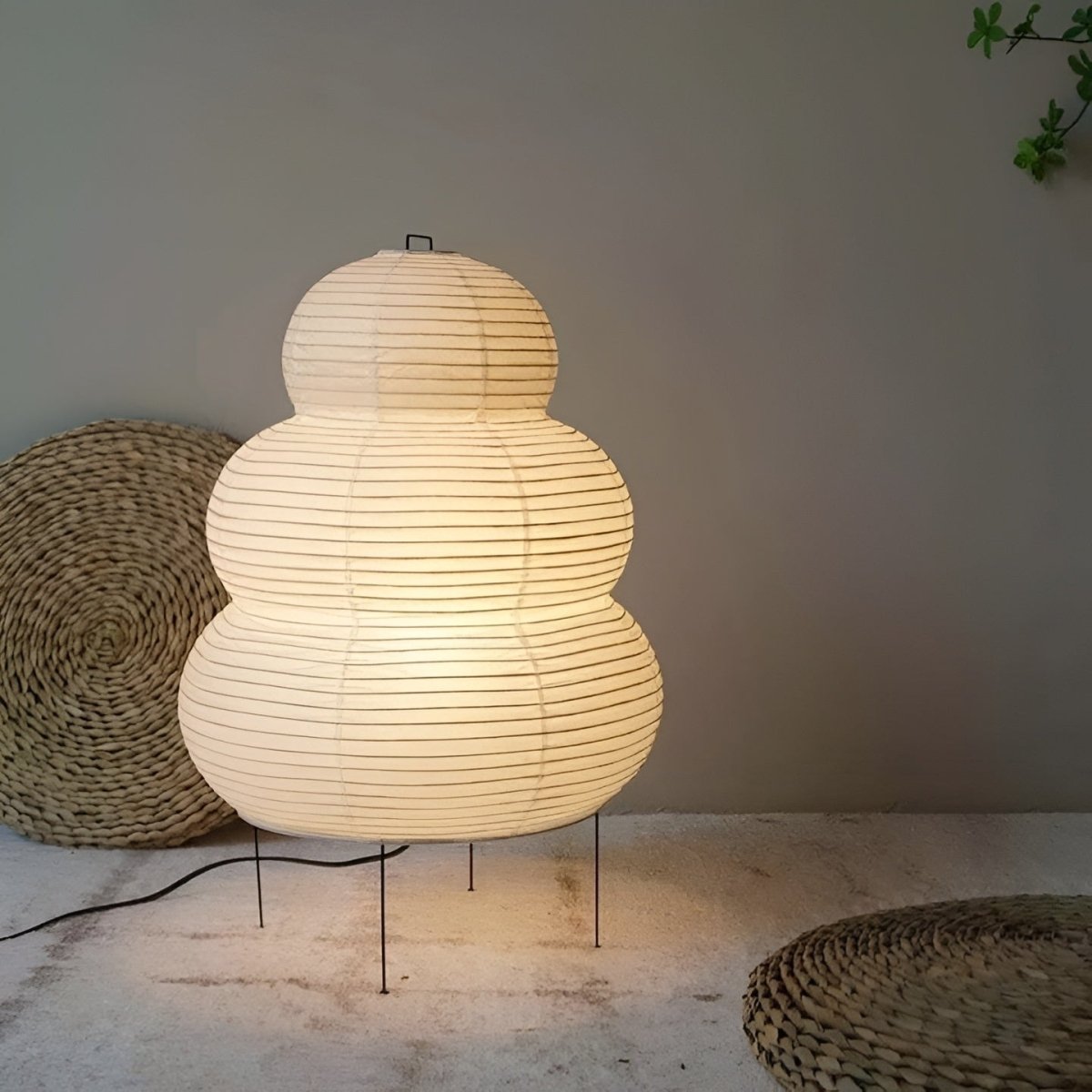 Reispapierlampe Skandinavisch Wohnzimmer Minimalistisch