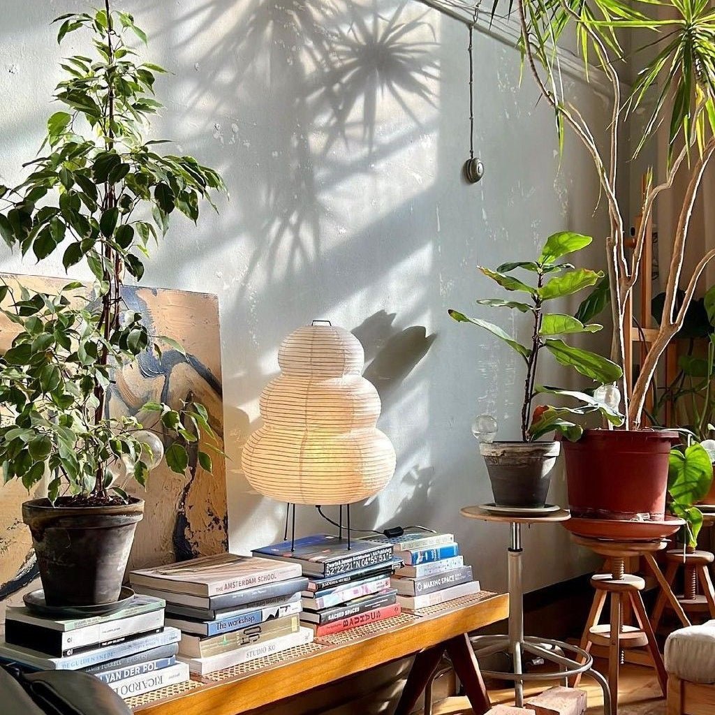 Reispapierlampe Skandinavisch Wohnzimmer Minimalistisch