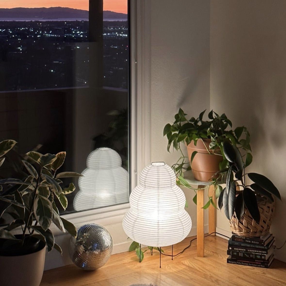 Reispapierlampe Skandinavisch Wohnzimmer Minimalistisch