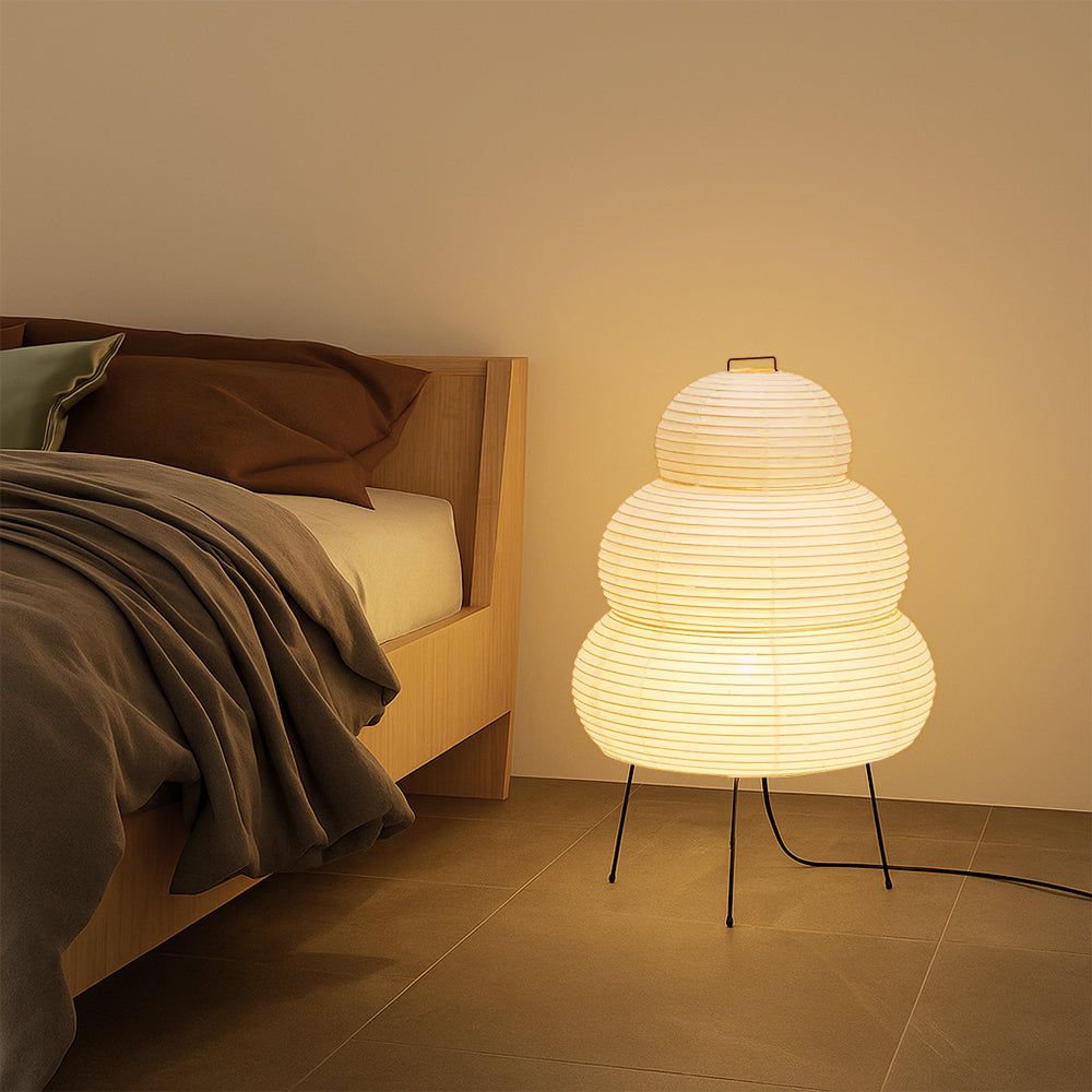 Reispapierlampe Skandinavisch Wohnzimmer Minimalistisch
