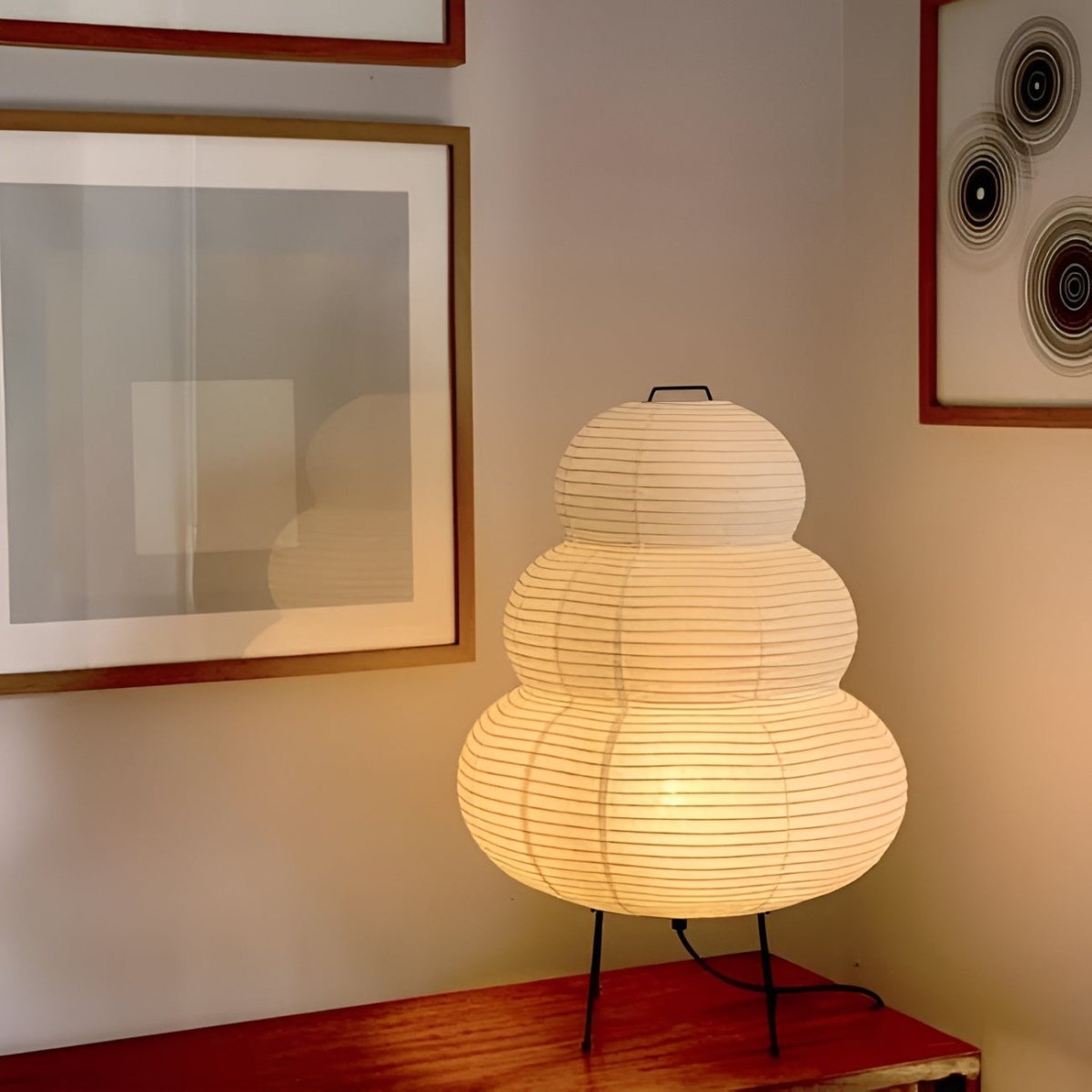 Reispapierlampe Skandinavisch Wohnzimmer Minimalistisch