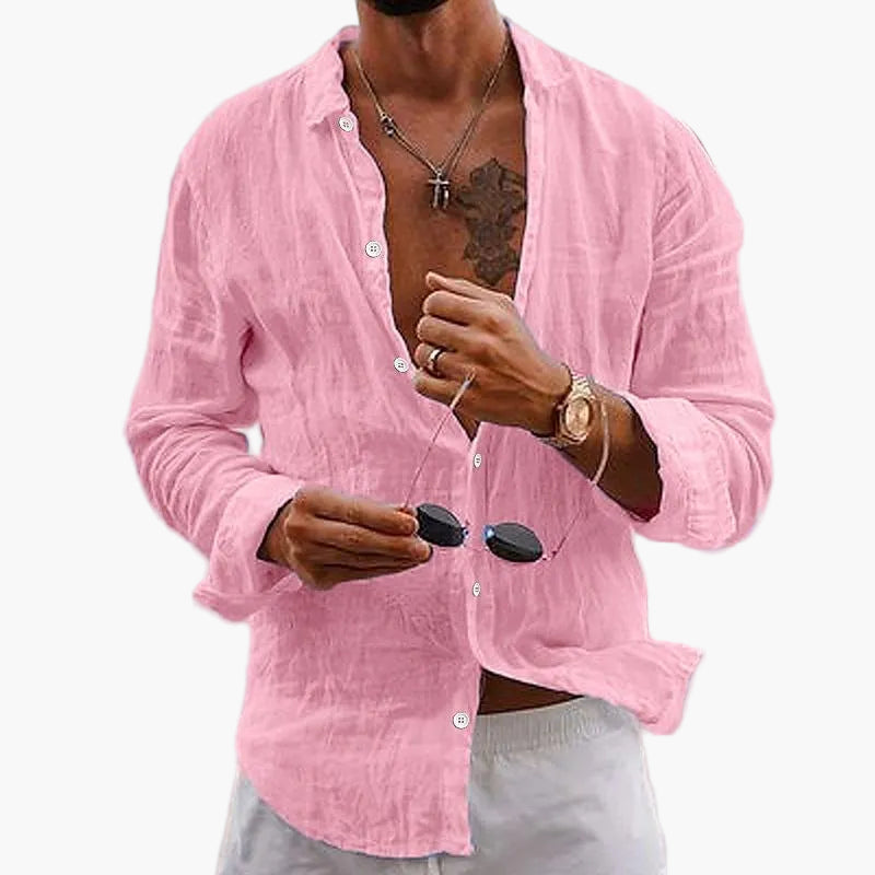 Richard | Herren Leinenhemd Relaxed Fit Sommer Freizeit