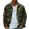 Herren Reversjacke Camouflage Canvas Retro Freizeit