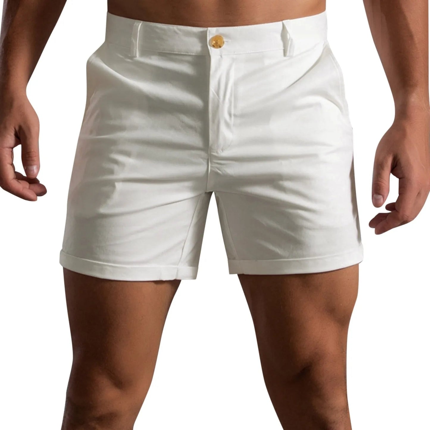 Baumwoll-Shorts Herren Regular Fit Freizeit Sommer