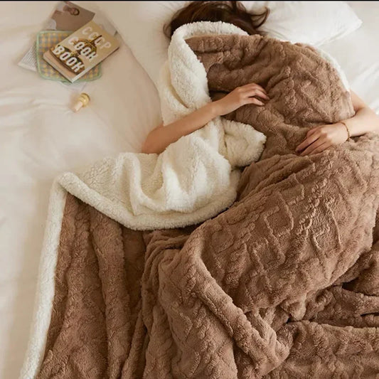 Wolldecke Winter Dick Warm Gemütlich Wohnen