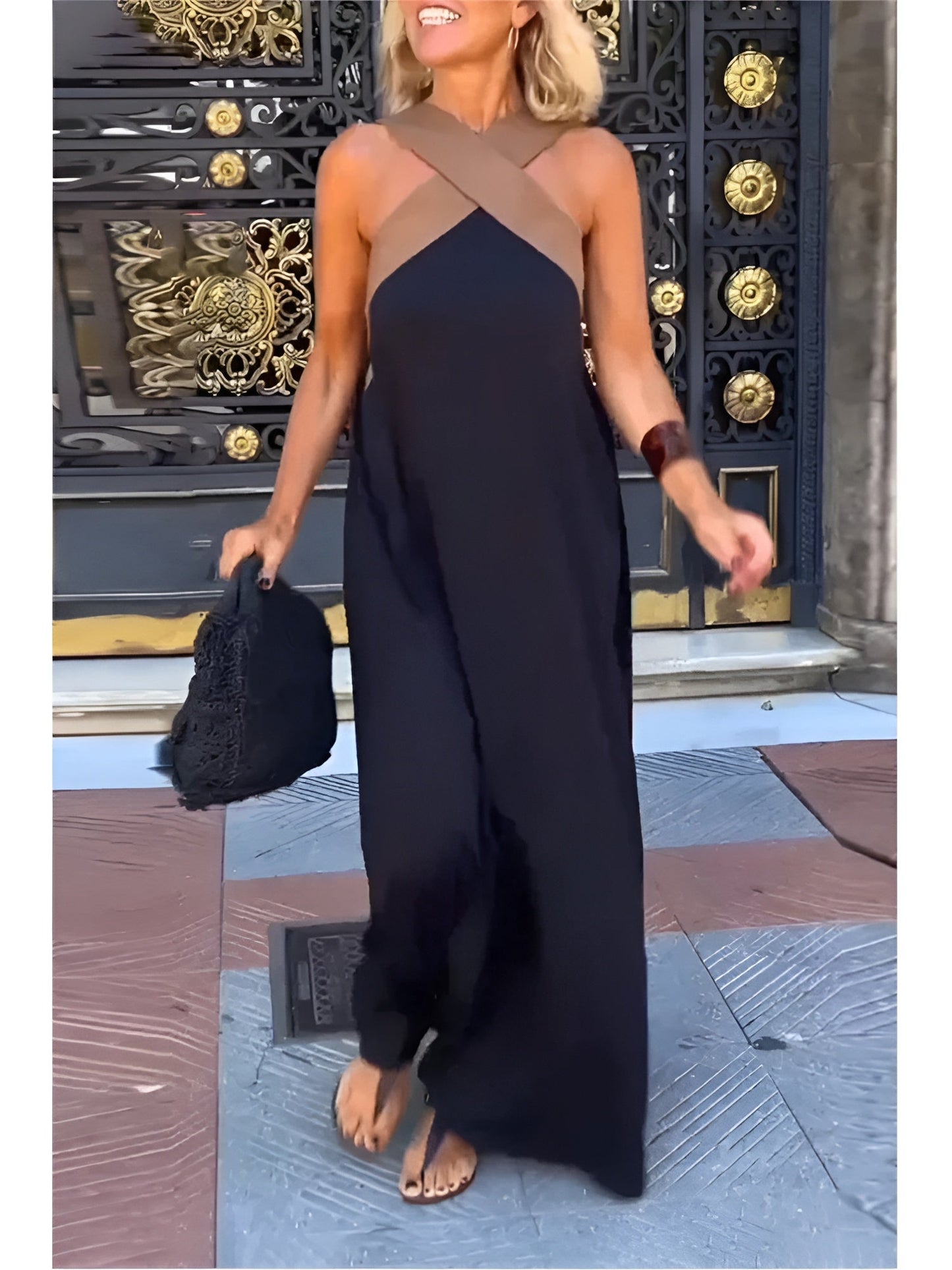 Maxikleid Damen Fließend Weit Sommer Casual