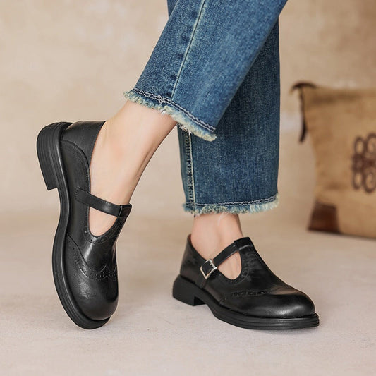 Damen Mary Jane Ballerinas Klassisch Freizeit Komfort