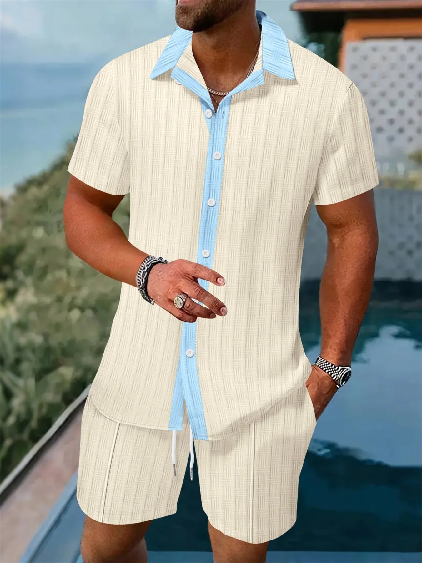 Marshall | Zweiteiler Herren Relaxed Fit Sommer Freizeit
