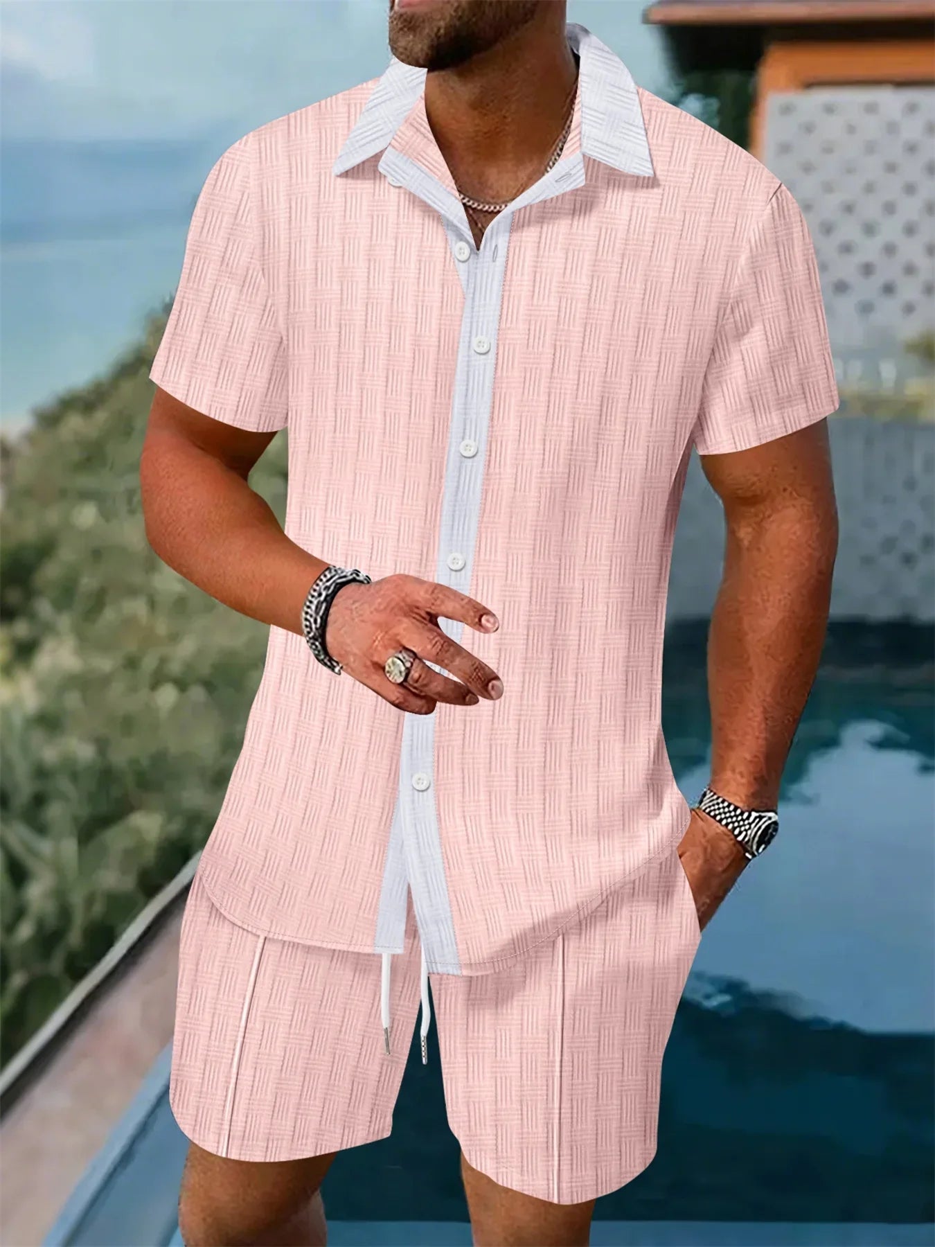 Marshall | Zweiteiler Herren Relaxed Fit Sommer Freizeit