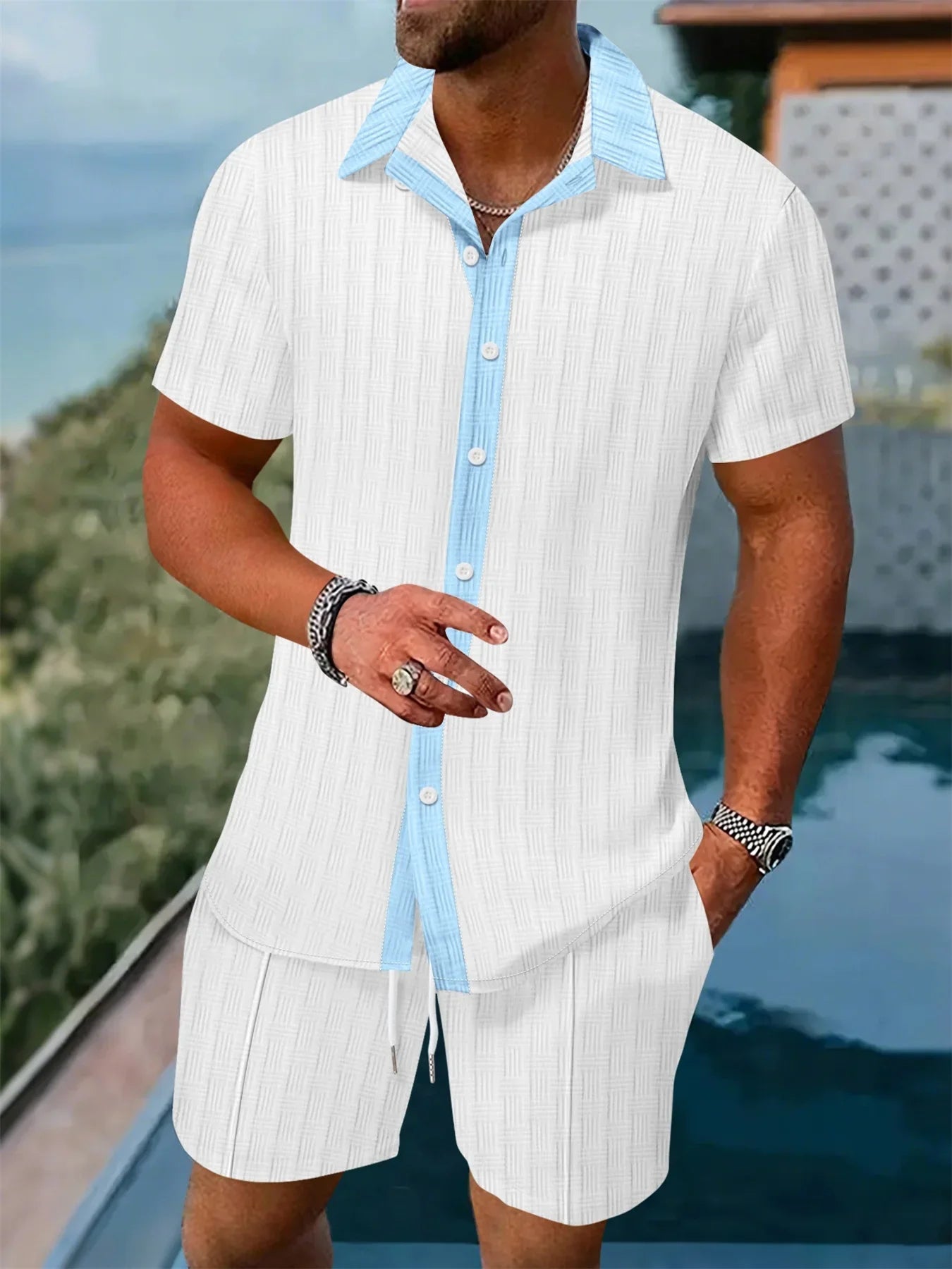 Marshall | Zweiteiler Herren Relaxed Fit Sommer Freizeit