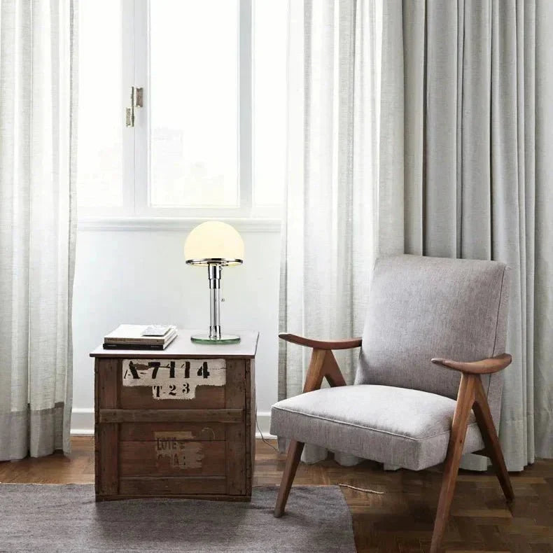 Tischlampe Glas Bauhaus Stil Wohnzimmer Minimalistisch