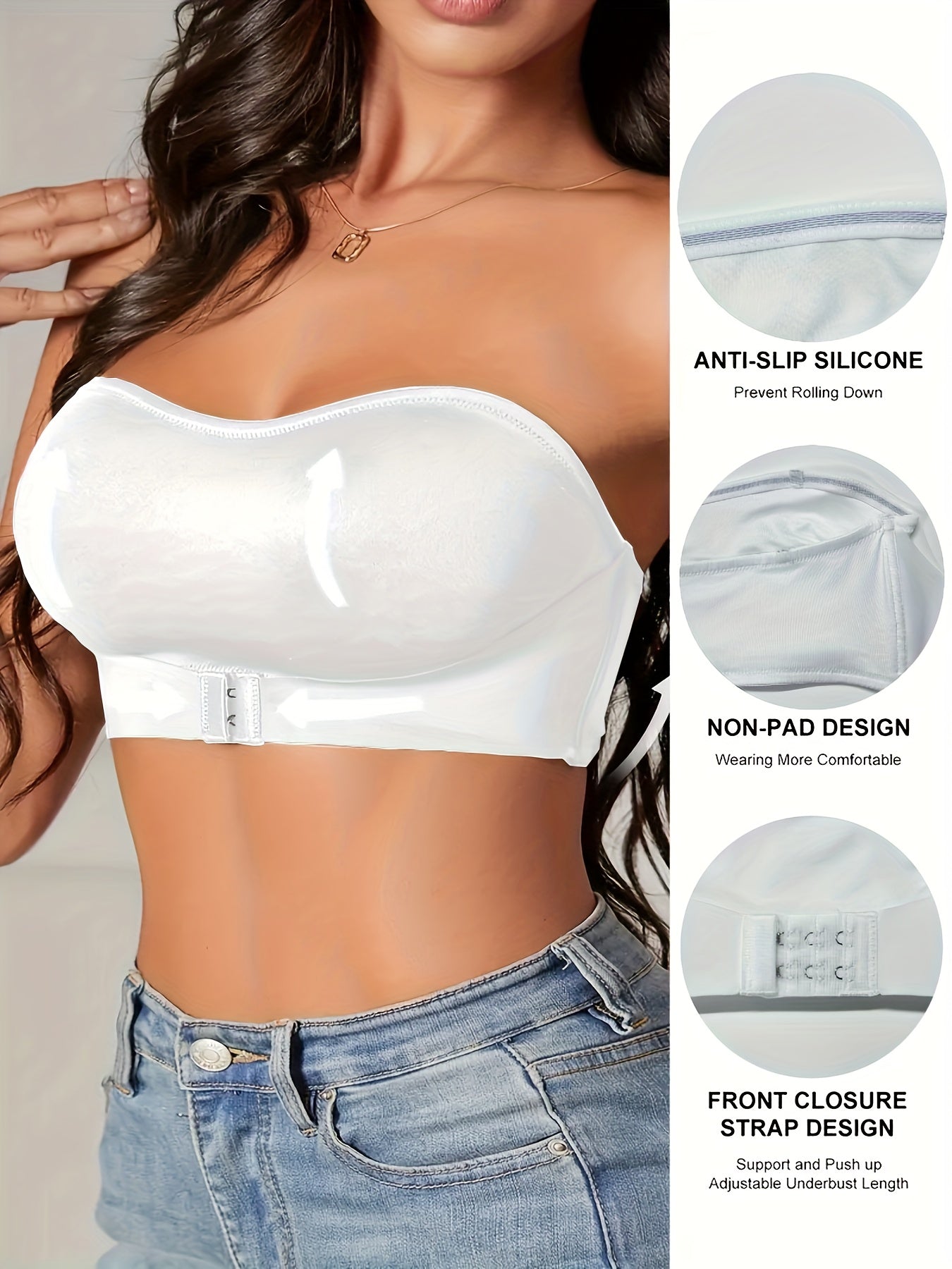 Naomi | Sportlicher nahtloser rutschfester Bandeau-BH