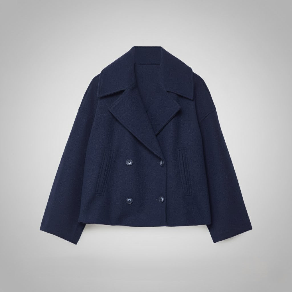 Damen Kurzmantel Regular Fit Casual Elegant