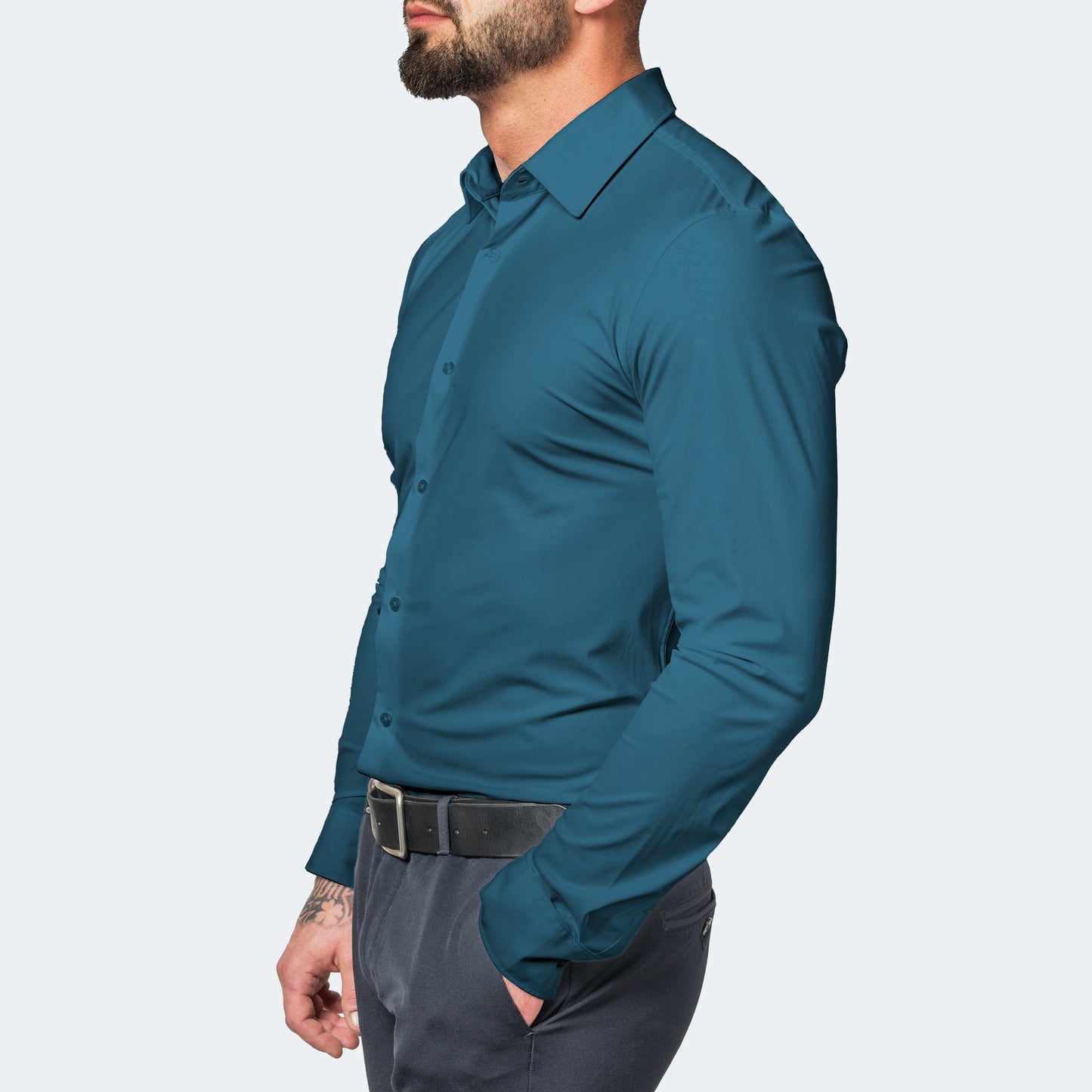 Herren Businesshemd Slim Fit Elegant Formell
