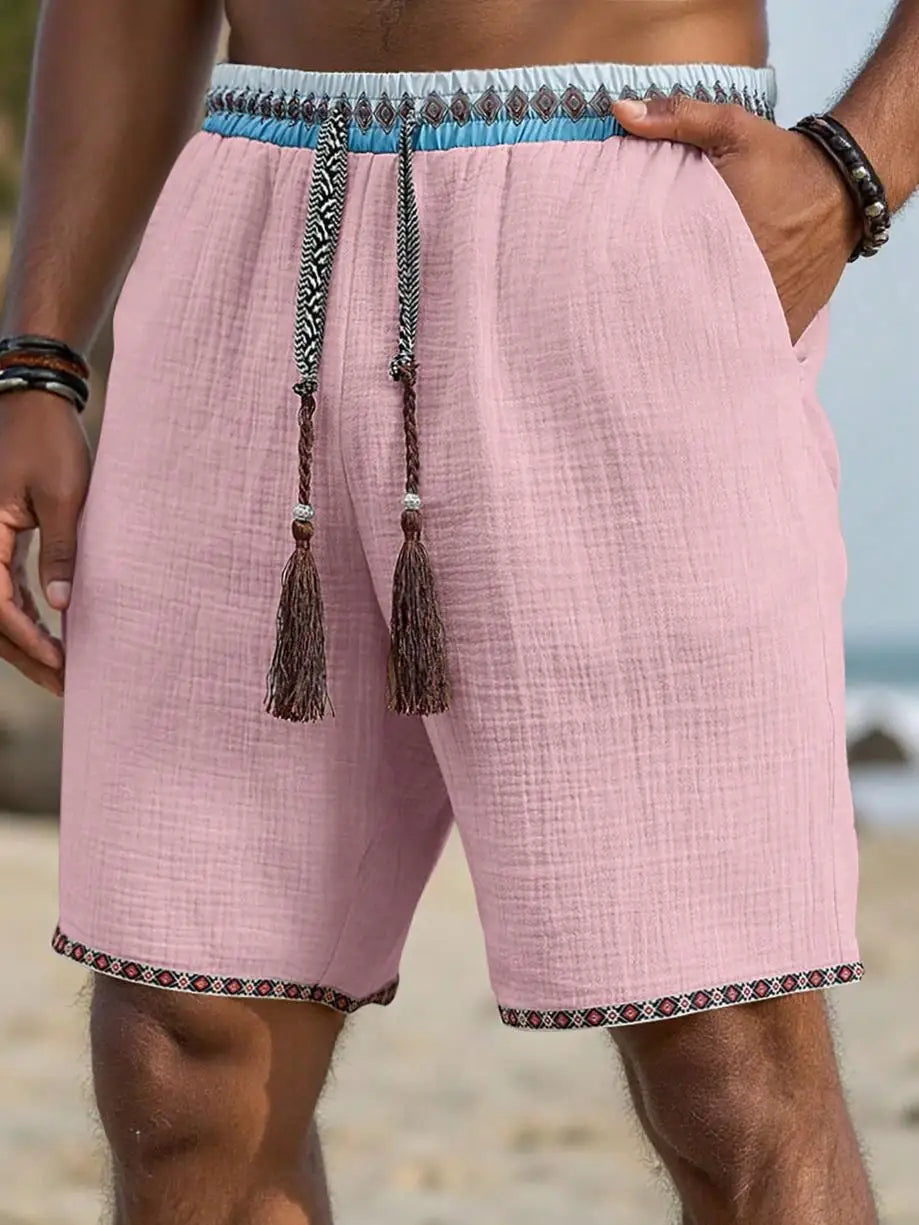 Rocky | Shorts Herren Relaxed Fit Freizeit Leinenoptik sommerlich