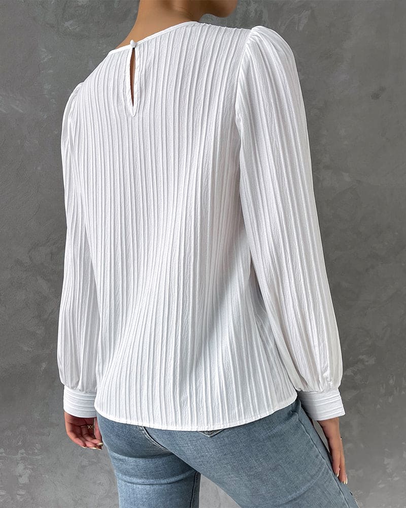 Damen Bluse Regular Fit mit Lanternärmeln Freizeit Sommer