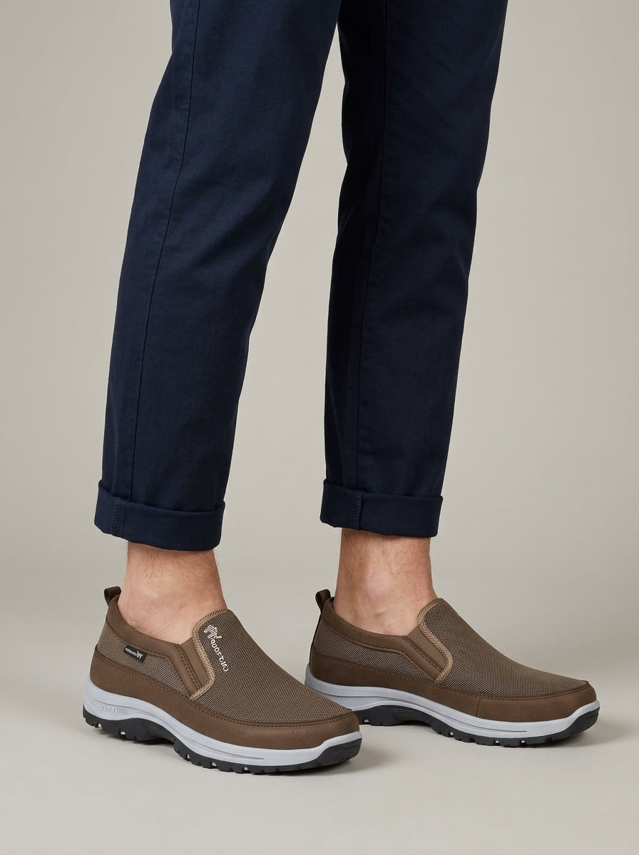 Herren Slip-On Canvas Schuhe mit elastischen Einsätzen Freizeit