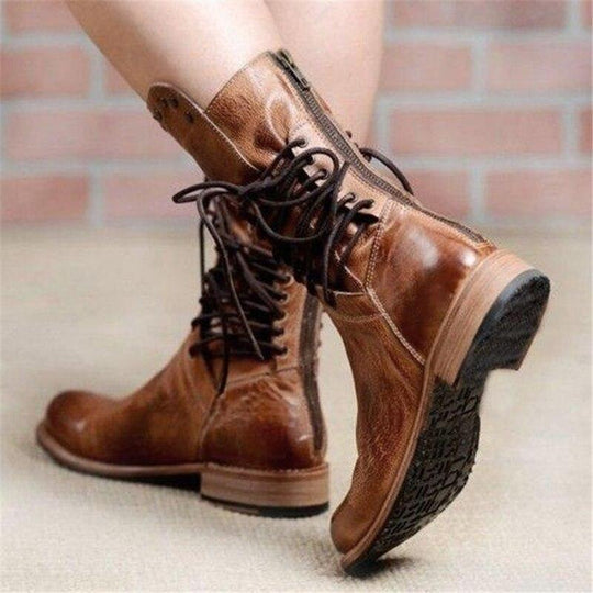 Damen Cowboystiefel Hoch Western Stil Freizeit