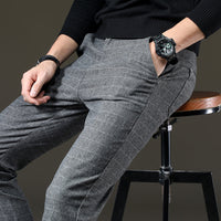 Herren Slim Fit Karohose Business Elegant