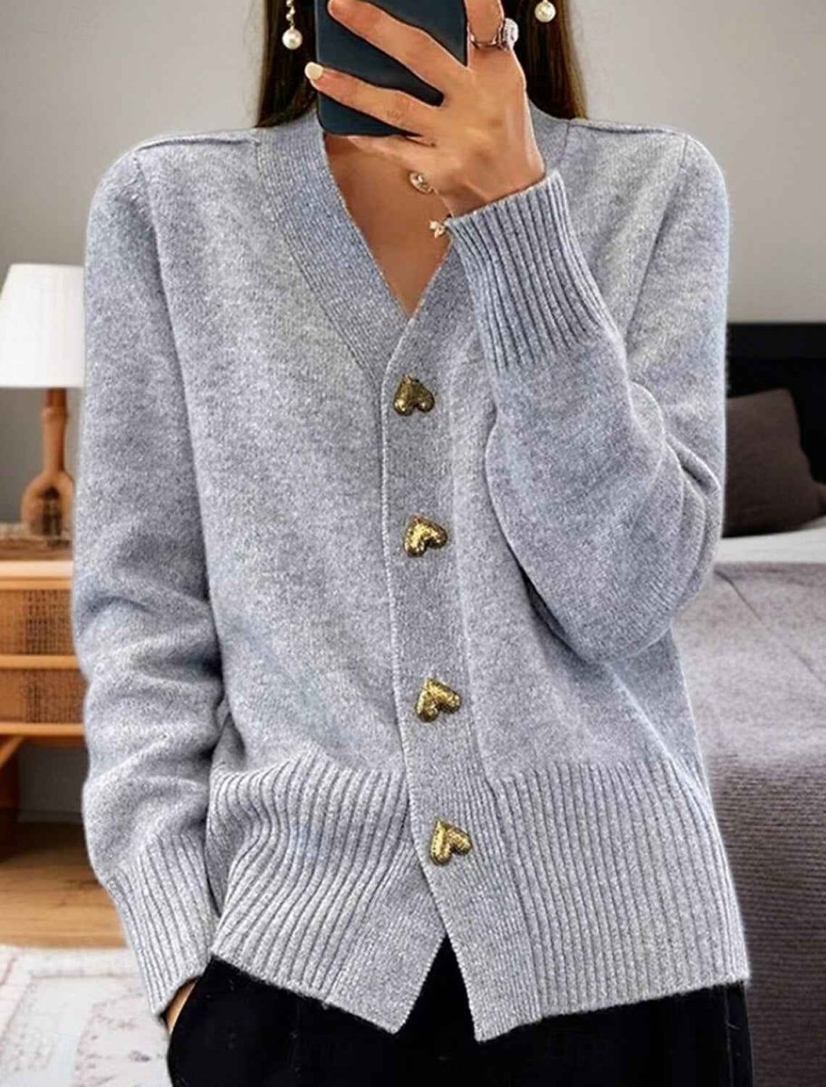 Damen Cardigan Regular Fit Casual Winter Minimalistisch