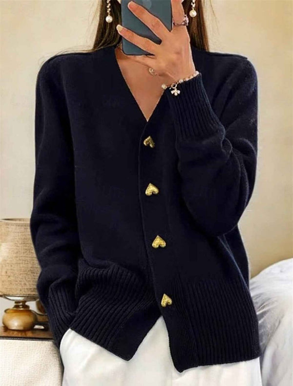 Damen Cardigan Regular Fit Casual Winter Minimalistisch