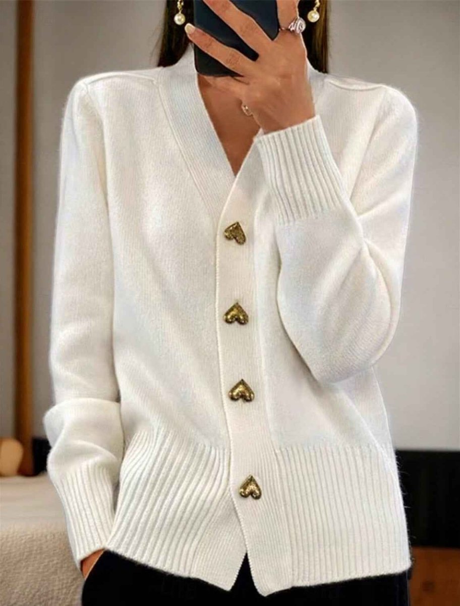 Damen Cardigan Regular Fit Casual Winter Minimalistisch
