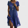 Damen Kleid Boho Relaxed Fit Freizeit Sommer