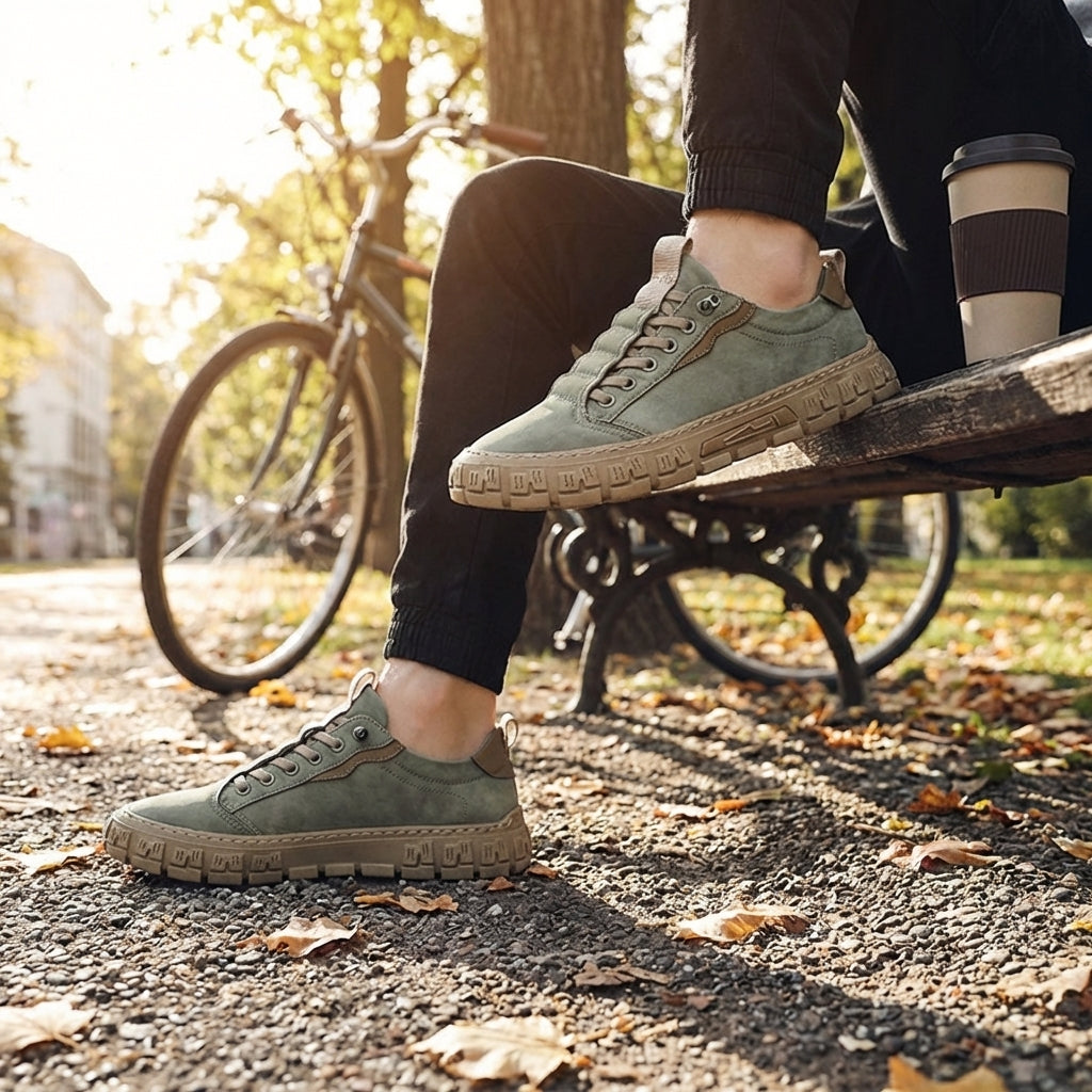 Sneaker Herren Regular Fit Freizeit samtartiges Canvas