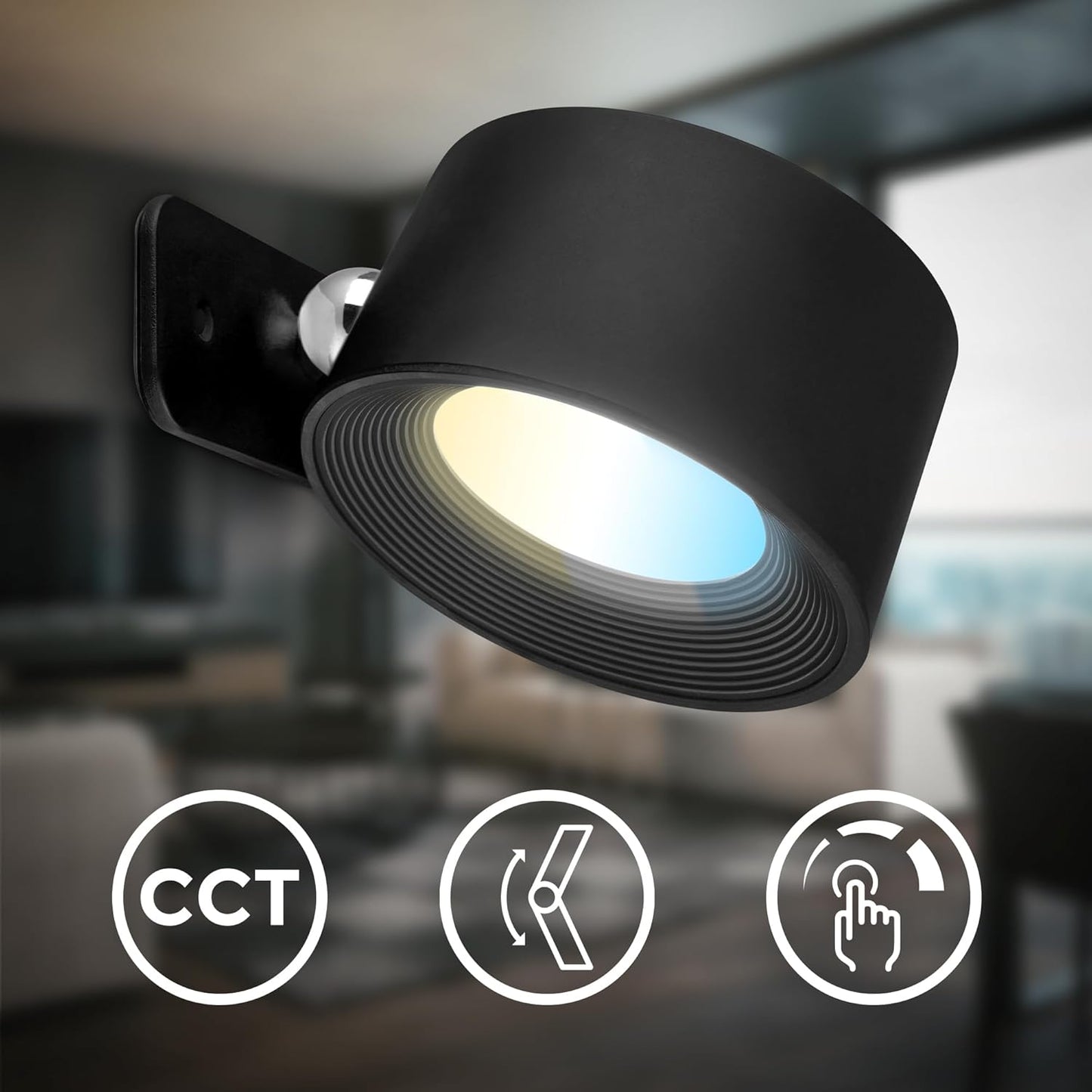 LED Lampe Kabellos mit Bewegungsmelder Raumbeleuchtung flexibel