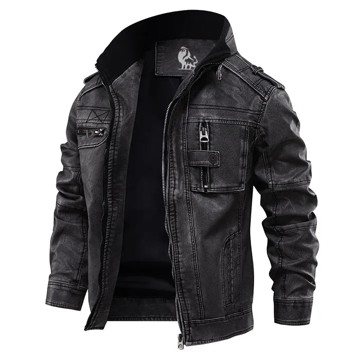 Herren Lederjacke Freizeit Urban Chic