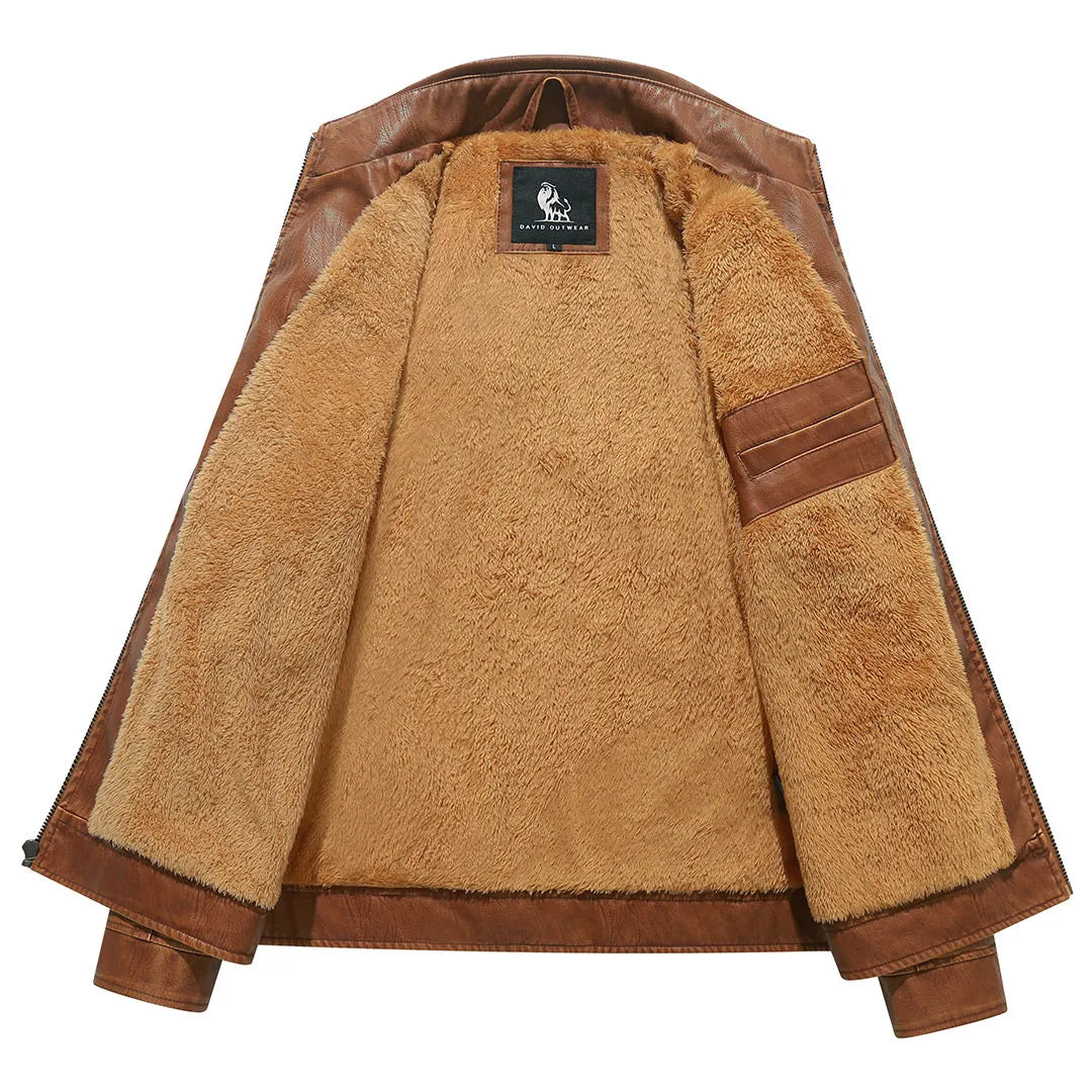 Herren Lederjacke Freizeit Urban Chic