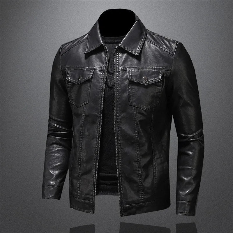 Herren Lederjacke Freizeit Urban Chic
