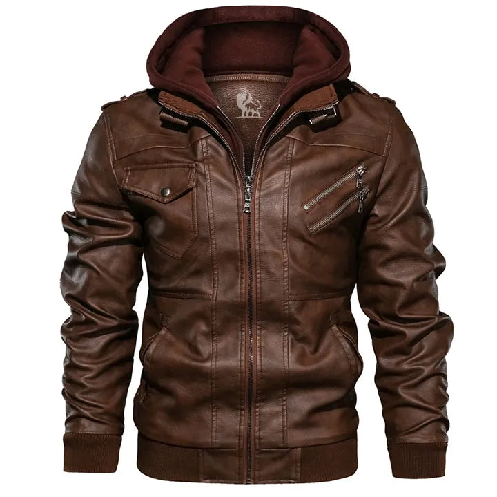 Herren Lederjacke Freizeit Urban Chic