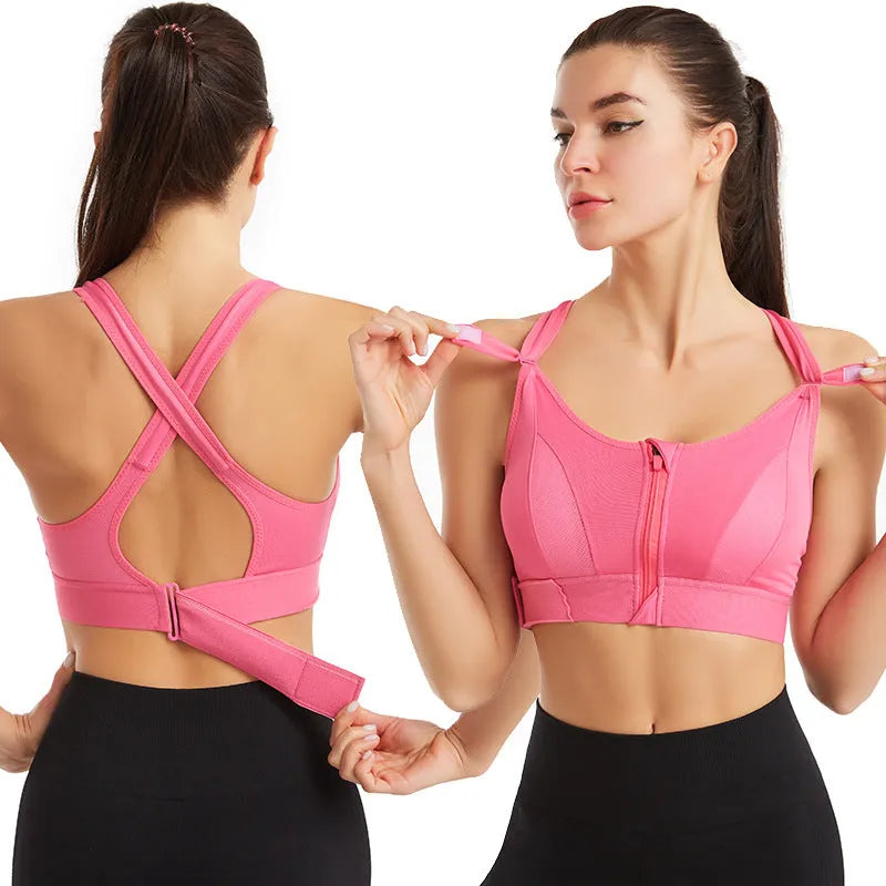 Damen Sport-BH Regular Fit mit Reißverschluss Freizeit