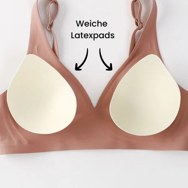 Damen BH ohne Bügel Nahtlos mit Push-up Effekt Komfort