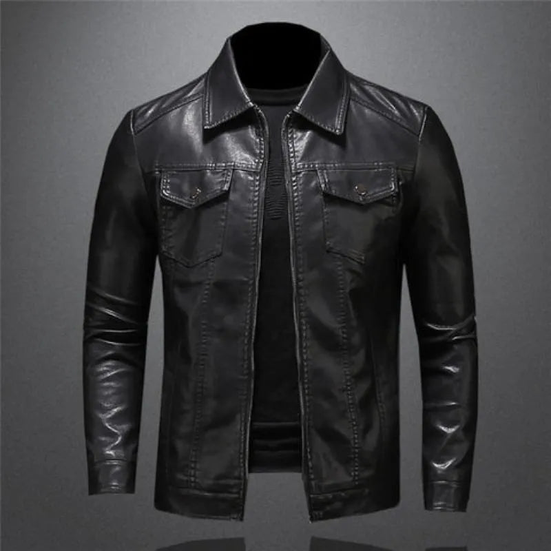 Herren Lederjacke Freizeit Urban Chic