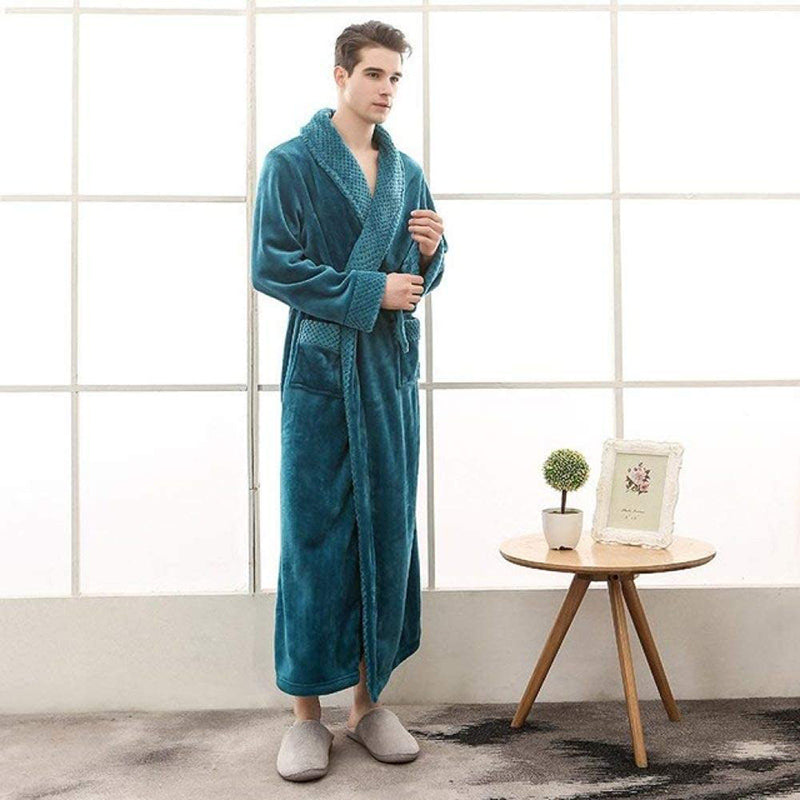 Unisex Bademantel Regular Fit Freizeit mit Gürtel und Schalkragen
