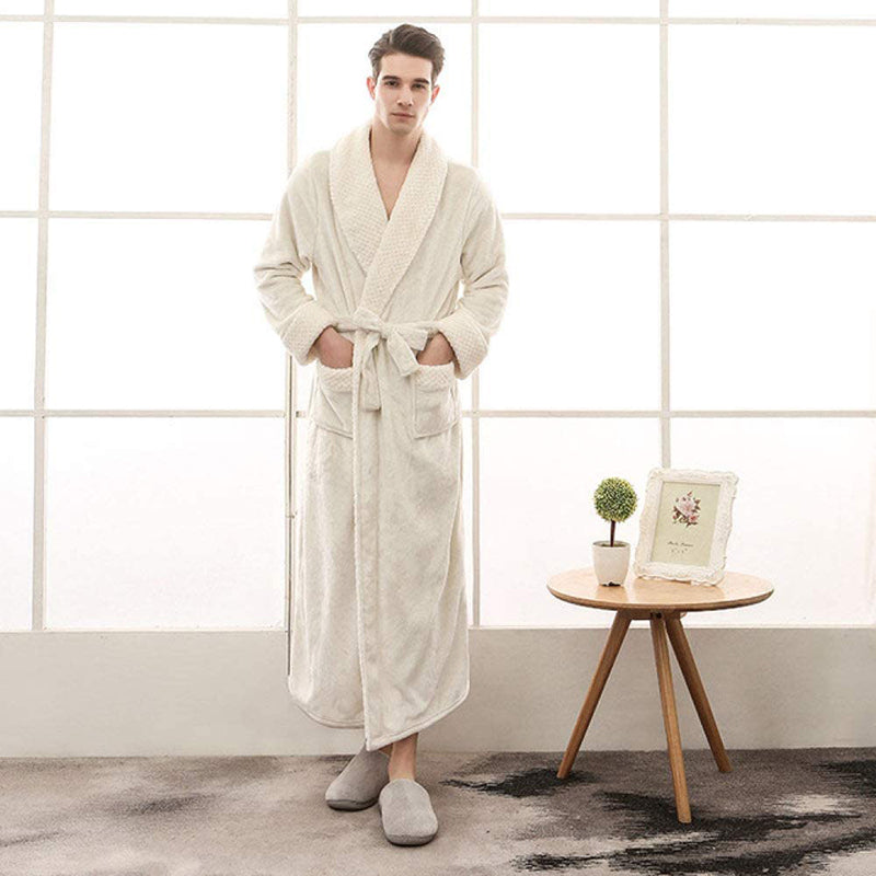 Unisex Bademantel Regular Fit Freizeit mit Gürtel und Schalkragen