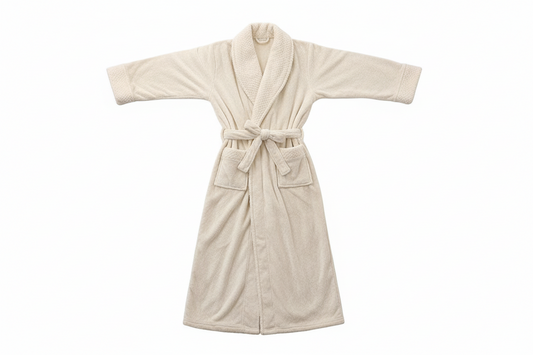 Unisex Bademantel Regular Fit Freizeit mit Gürtel und Schalkragen