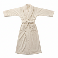 Unisex Bademantel Regular Fit Freizeit mit Gürtel und Schalkragen