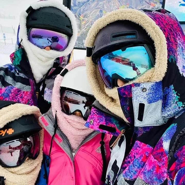 Unisex Kapuzen-Schlauchschal Freizeit mit verstellbarem Kordelzug