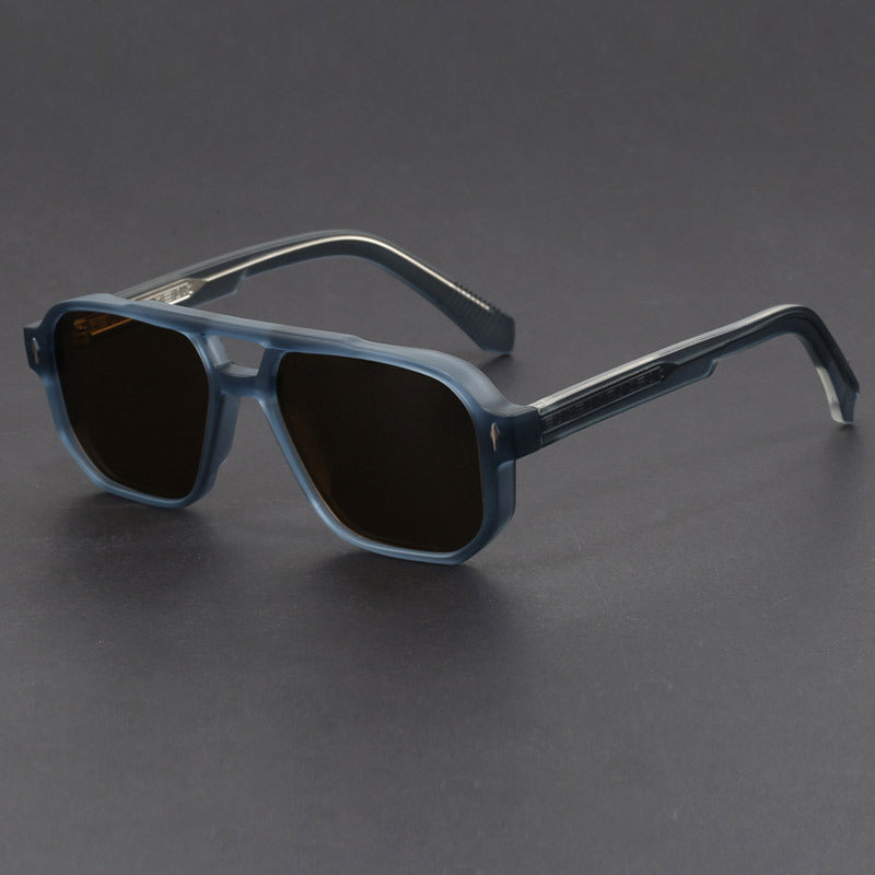 Unisex Sonnenbrille Quadratisch Doppelsteg Freizeit