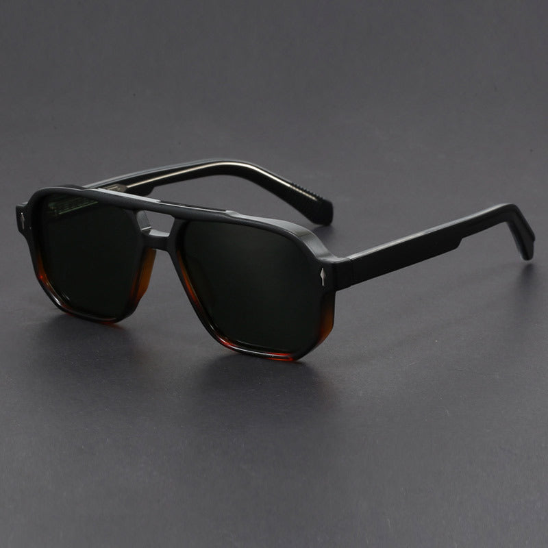 Unisex Sonnenbrille Quadratisch Doppelsteg Freizeit