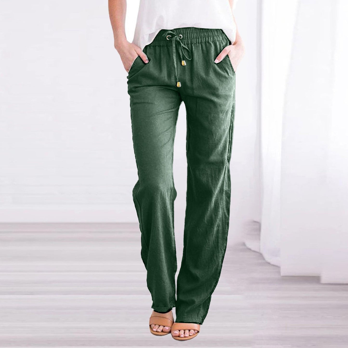 Leichte luftige Freizeithose Damen Regular Fit Sommer
