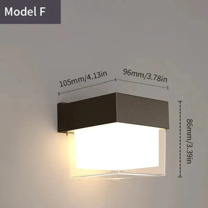 LED Außenwandleuchte Modern Minimalistisch für Außenbereich