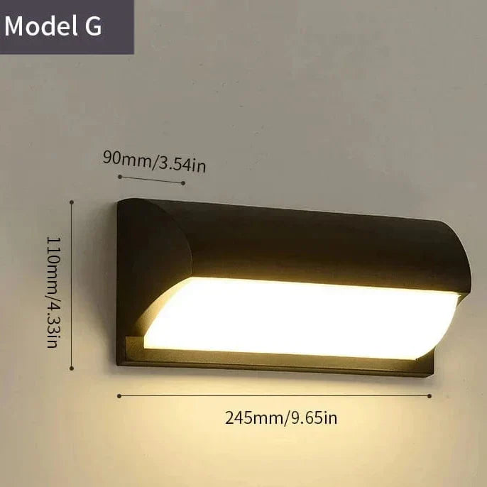 LED Außenwandleuchte Modern Minimalistisch für Außenbereich